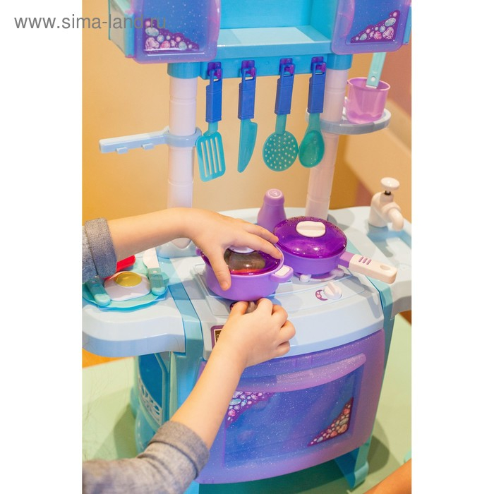 Игровой модуль «Волшебная кухня» с аксессуарами, световые и звуковые эффекты, бежит вода из крана Игровой модуль «Волшебная кухня» с аксессуарами, световые и звуковые эффекты, бежит вода из крана