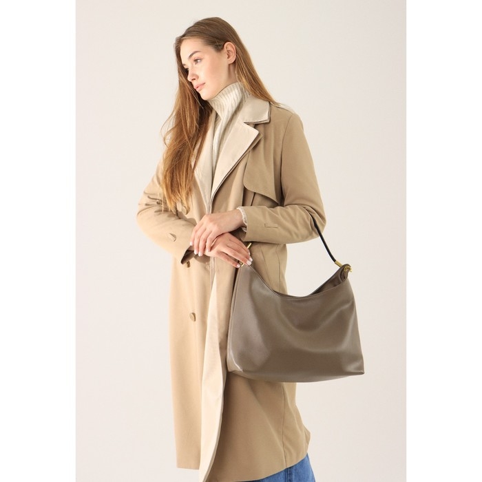 Сумка-хобо, отдел на молнии, цвет пудра Сумка-хобо, отдел на молнии, цвет пудра