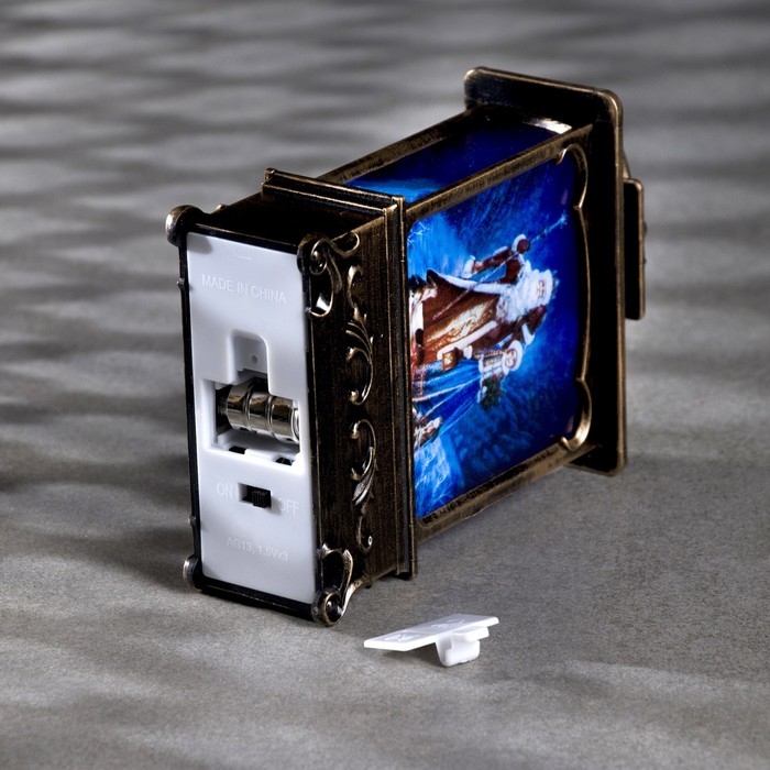 Светодиодная фигура &laquo;Дед Мороз и Снегурочка&raquo; 7.6 &times; 13.5 &times; 3.2 см, пластик, батарейки AG13х3 (в комплекте), свечение тёплое белое