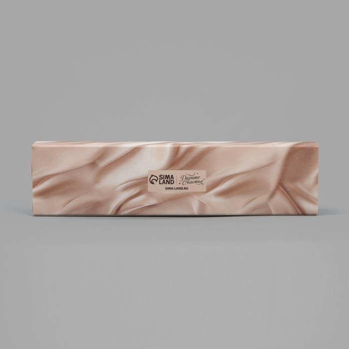 Коробка для конфет, кондитерская упаковка, 5 ячеек, &laquo;Ткань&raquo;, 5 х 21 х 3.3 см