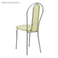 Стул "Венский Мягкий", Серебристый металлик/Оливковый