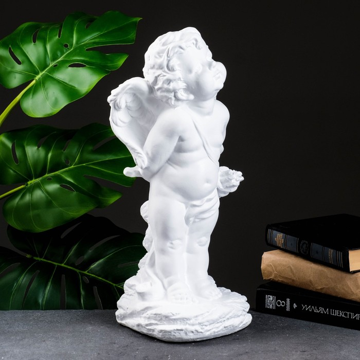 Фигура "Ангел Амур" белый 15х15х37см