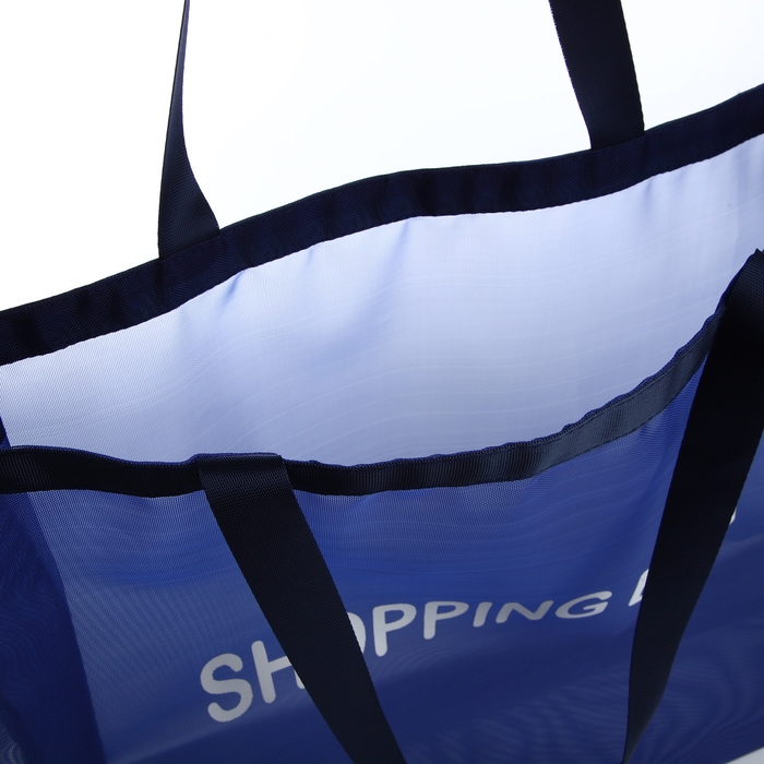 Шопер без застёжки, цвет синий