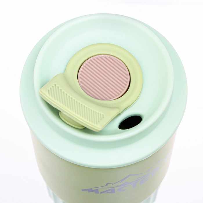 Термокружка, 360 мл, Путешествие Термокружка, 360 мл, Путешествие "Мастер К", сохраняет тепло 6 ч, салатовый