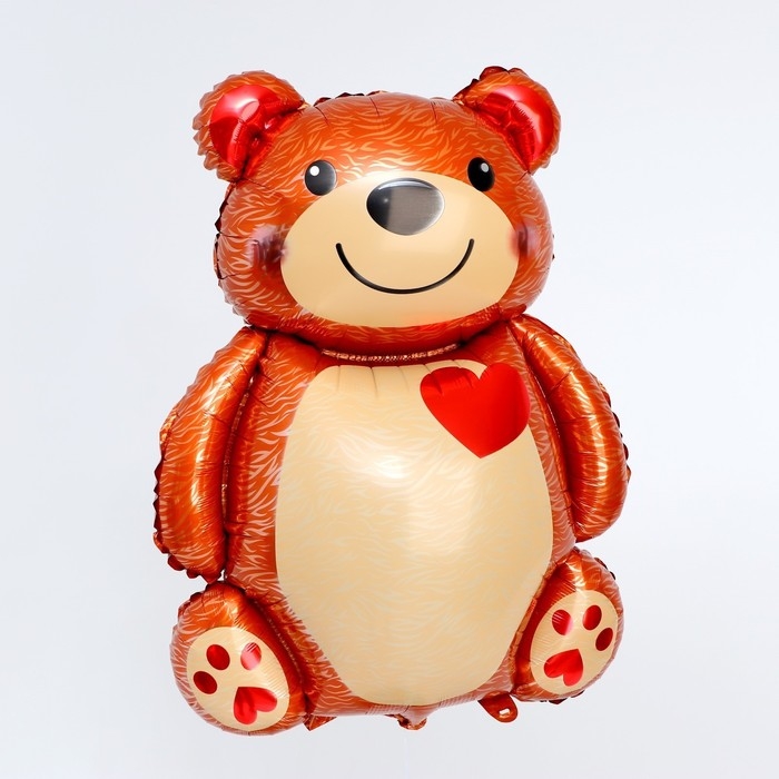 Шар фольгированный 32" &laquo;Большой мишка с сердцем&raquo;, фигура