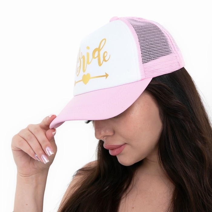 Кепка для девичника Bride, цвет розовый, карнавальный аксессуар