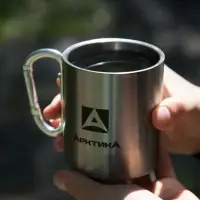 Термокружка с карабином &laquo;Арктика 300&raquo;, стальная