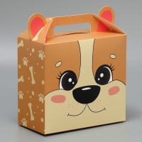 Коробка подарочная складная, упаковка, &laquo;Корги&raquo;, 23 х 20 х 10 см