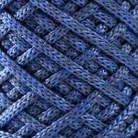Шнур для вязания 35% хлопок,65% полипропилен 3 мм 85м/160&plusmn;10 гр (Сине-серый/василёк)