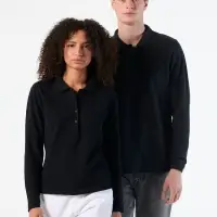 Рубашка поло мужская с длинным рукавом Winter II 210 серый меланж, размер XXL