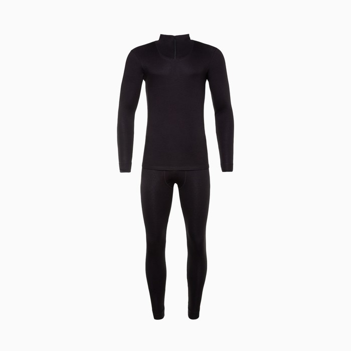 Термобельё мужское (джемпер, кальсоны), цвет чёрный, размер 46 Термобельё мужское (джемпер, кальсоны), цвет чёрный, размер 46