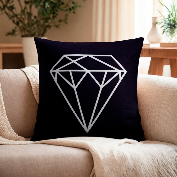 Наволочка декоративная Этель Геометрия &laquo;Алмаз&raquo; 40х40 см, велюр