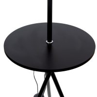 Торшер "Патрисиа" 1х15Вт Е27 со столиком черный/коричневый 40х40х157см