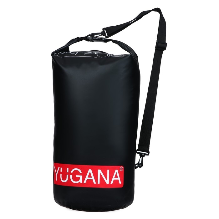 Гермомешок YUGANA, ПВХ, водонепроницаемый 15 литров, один ремень, черный Гермомешок YUGANA, ПВХ, водонепроницаемый 15 литров, один ремень, черный