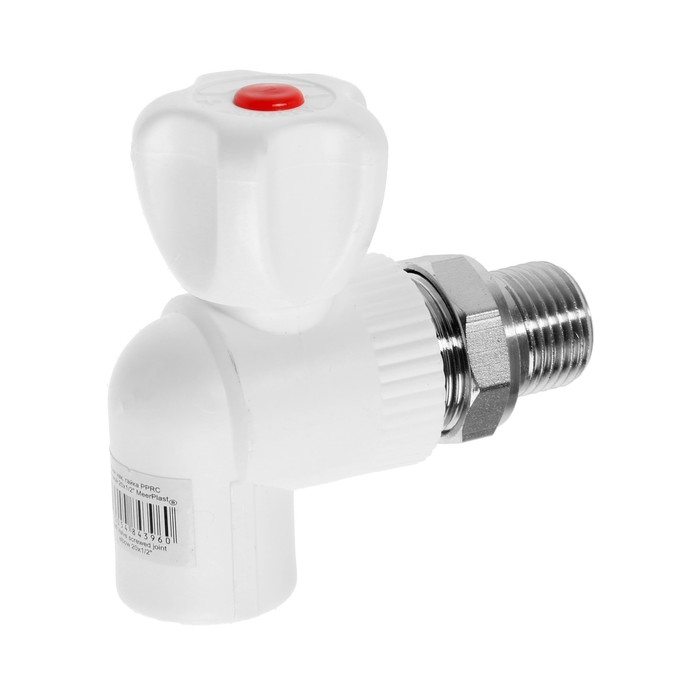 Кран радиаторный MeerPlast, 20x1/2 Кран радиаторный MeerPlast, 20x1/2", полипропиленовый, угловой