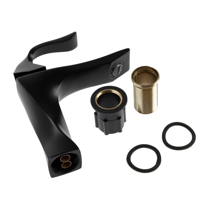 Смеситель для раковины ZEIN Z3790, дизайнерский, однорычажный, картридж 35 мм, черный Смеситель для раковины ZEIN Z3790, дизайнерский, однорычажный, картридж 35 мм, черный