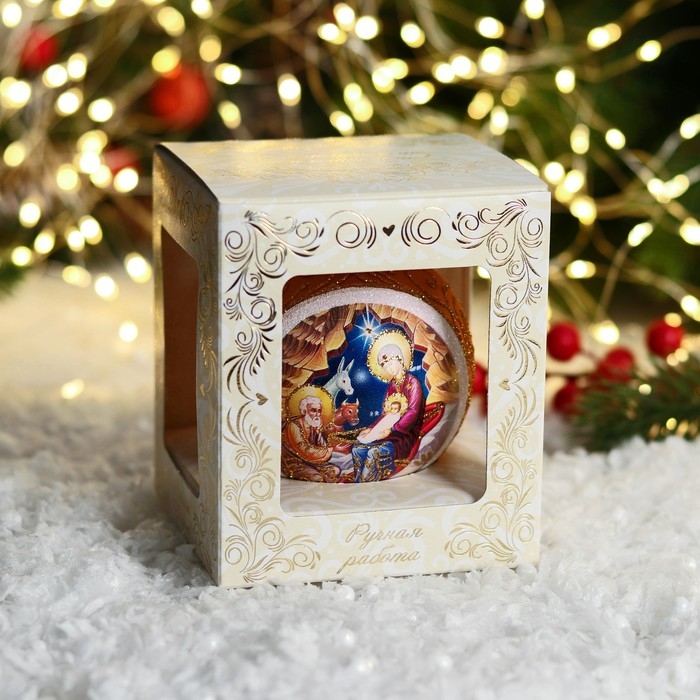 Шар новогодний Шар новогодний "Рождество" 8 см