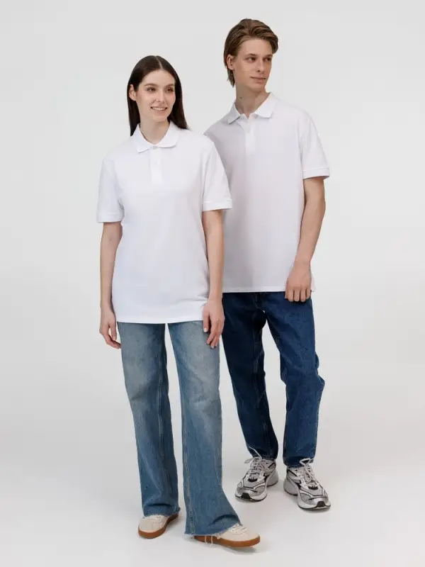 Рубашка поло унисекс Pacific, белая, размер XL