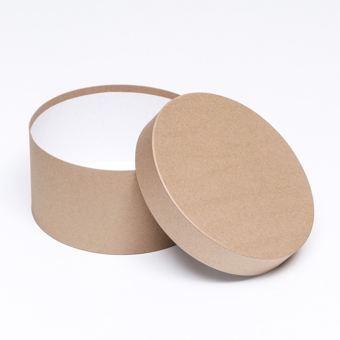 Коробка круглая крафт, 25 х12 см