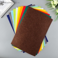 Фетр "BLITZ" 1 мм, мягкий 20х30 см ± 2 см (набор 10 шт) ассорти Фетр "BLITZ" 1 мм, мягкий 20х30 см ± 2 см (набор 10 шт) ассорти