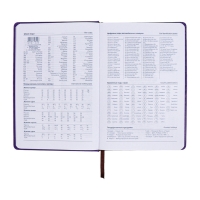 Ежедневник недатированный, А5, 140л, клетка, обл.кожзам, с хлястиком, Цветы, фиолетовый Ежедневник недатированный, А5, 140л, клетка, обл.кожзам, с хлястиком, Цветы, фиолетовый