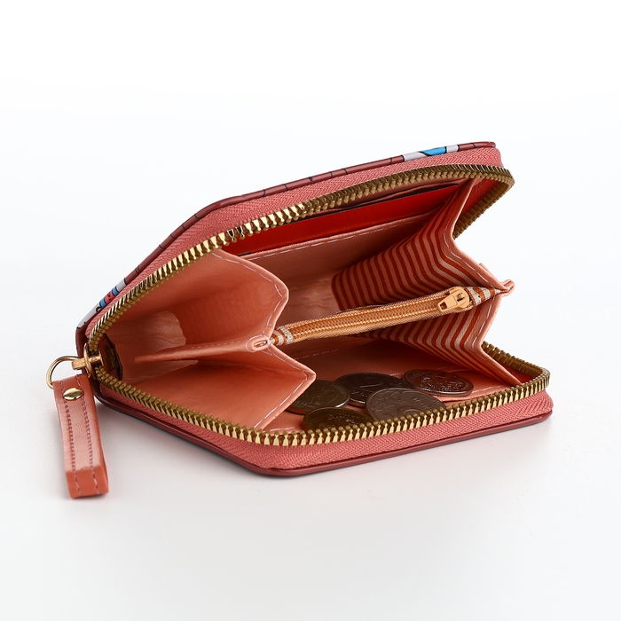 Кошелёк детский на молнии, цвет коричневый Кошелёк детский на молнии, цвет коричневый