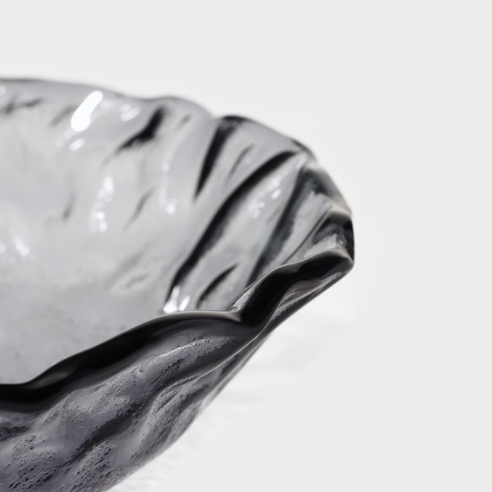 Салатник стеклянный Magistro «Нофис», 550 мл, d=17 см, цвет серый Салатник стеклянный Magistro «Нофис», 550 мл, d=17 см, цвет серый