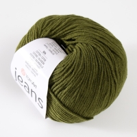 Пряжа "Jeans" 55% хлопок, 45% акрил 160м/50гр (82 хаки) Пряжа "Jeans" 55% хлопок, 45% акрил 160м/50гр (82 хаки)