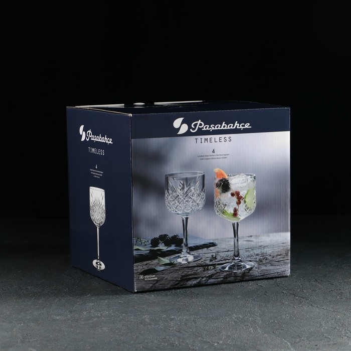 Набор стеклянных бокалов для вина Tameless, 500 мл, 4 шт