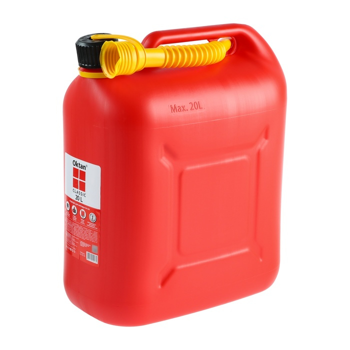 Канистра ГСМ Oktan CLASSIK, 20 л, пластиковая, красная Канистра ГСМ Oktan CLASSIK, 20 л, пластиковая, красная