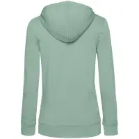Толстовка на молнии с капюшоном женская BNC Inspire (Organic), серо-зеленая, размер S