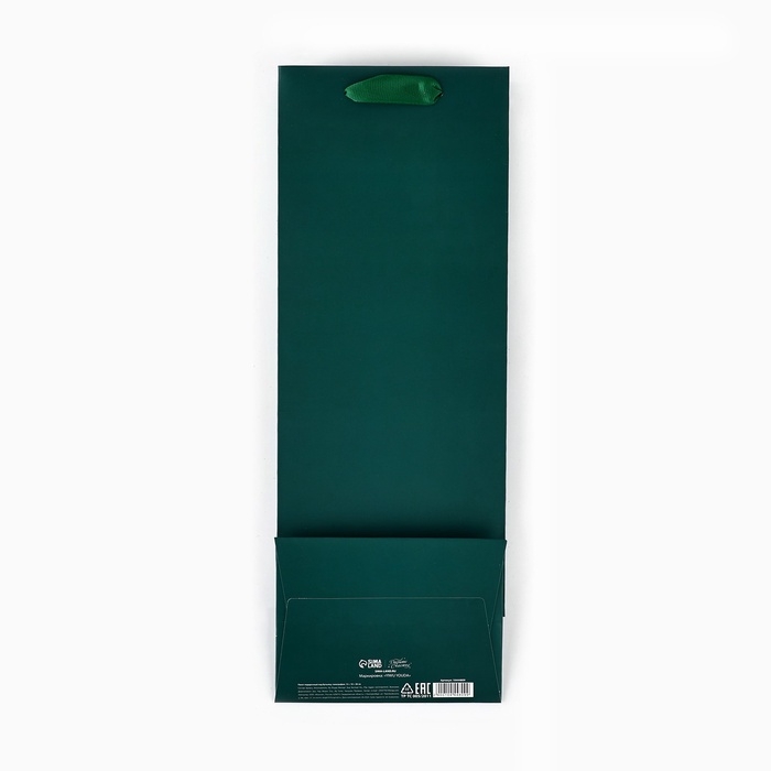 Пакет ламинированный под бутылку &laquo;Подарок&raquo;, глиттер, 13 х 36 х 10 см