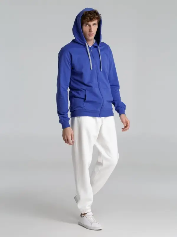 Толстовка на молнии с капюшоном Unit Siverga, ярко-синяя, размер XS