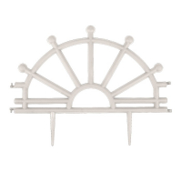 Ограждение декоративное, 32 &times; 280 см, 7 секций, пластик, белое, &laquo;Штурвал&raquo;