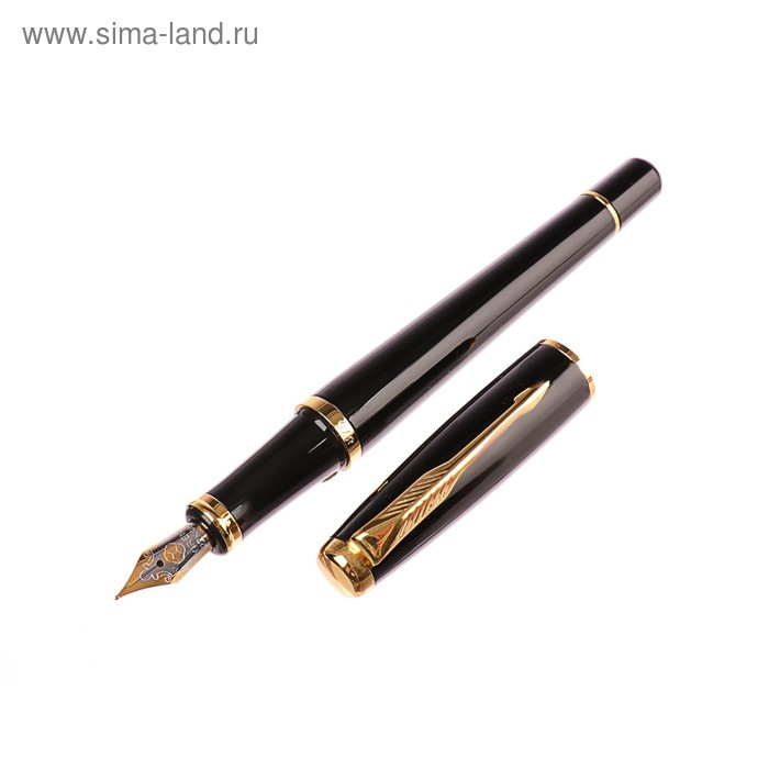 Ручка подарочная, перьевая, в кожзам футляре, VIP, корпус чёрный Ручка подарочная, перьевая, в кожзам футляре, VIP, корпус чёрный