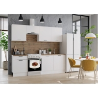 Кухонный гарнитур Паола 2400, Белый/Белый Кухонный гарнитур Паола 2400, Белый/Белый