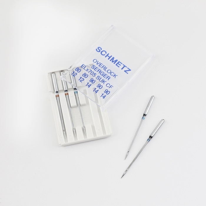 Иглы для плоскошовных и оверлок машин, для джерси, №80/90, 5 шт Иглы для плоскошовных и оверлок машин, для джерси, №80/90, 5 шт