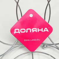 Фруктовница Доляна &laquo;Вязь&raquo;, 24,5&times;12 см, цвет хром