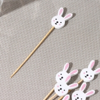 Шпажки Доляна «Пасхальные зайчики», 12 см, набор 25 шт Шпажки Доляна «Пасхальные зайчики», 12 см, набор 25 шт