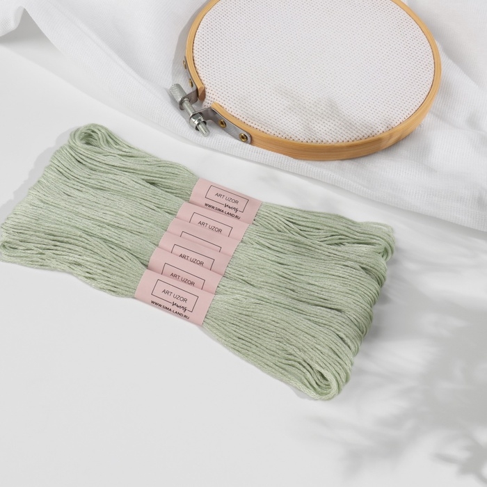 Набор ниток мулине №3064, 8 &plusmn; 1 м, 6 шт, цвет зеленовато-серый