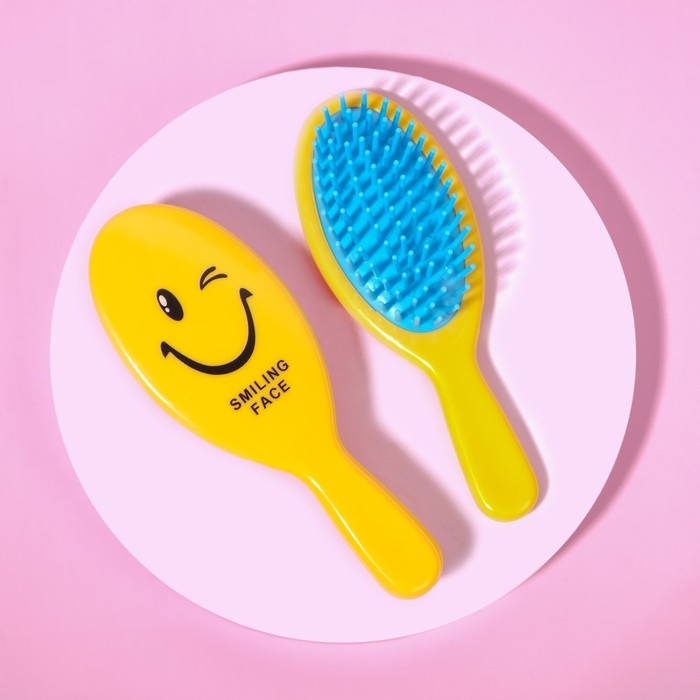 Расчёска - мини массажная, 4,5 &times; 13 см, рисунок МИКС