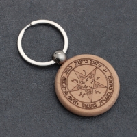 Брелок "Печать", дерево