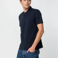 Рубашка поло мужская Summer 170 темно-синяя, размер XS