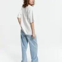 Джемпер с коротким рукавом Siluetti Volumica, молочно-белый, размер M/L