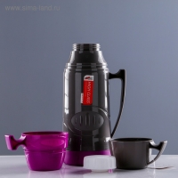 Термос 1 л, со стеклянной колбой, 11 х 31см, микс