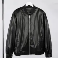 Бомбер из искусственной кожи Univer, черный, размер M/L Бомбер из искусственной кожи Univer, черный, размер M/L