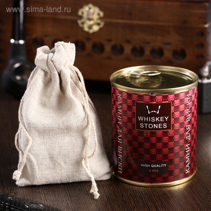Набор камней для виски Набор камней для виски "HIGH QUALITY", в консервной банке, 9 шт.