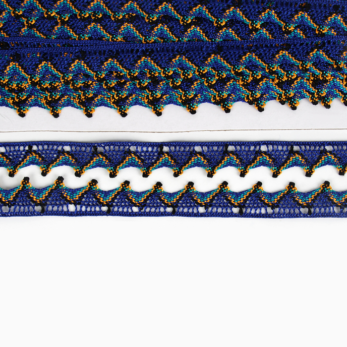 Тесьма &laquo;Уголки&raquo;, ширина 2 см., намотка 25 м, цвет синий