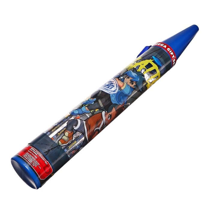 Набор для рисования 114 предметов в пластиковом тубусе 74 х 9 х 9 см "Дикие Скричеры" (восковые карандаши 12 цветов + наклейки + блокнот)