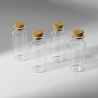 Набор баночек для хранения бисера, d = 3 × 7 см, 4 шт, в контейнере, 13,5 × 8,7 × 4 см Набор баночек для хранения бисера, d = 3 × 7 см, 4 шт, в контейнере, 13,5 × 8,7 × 4 см